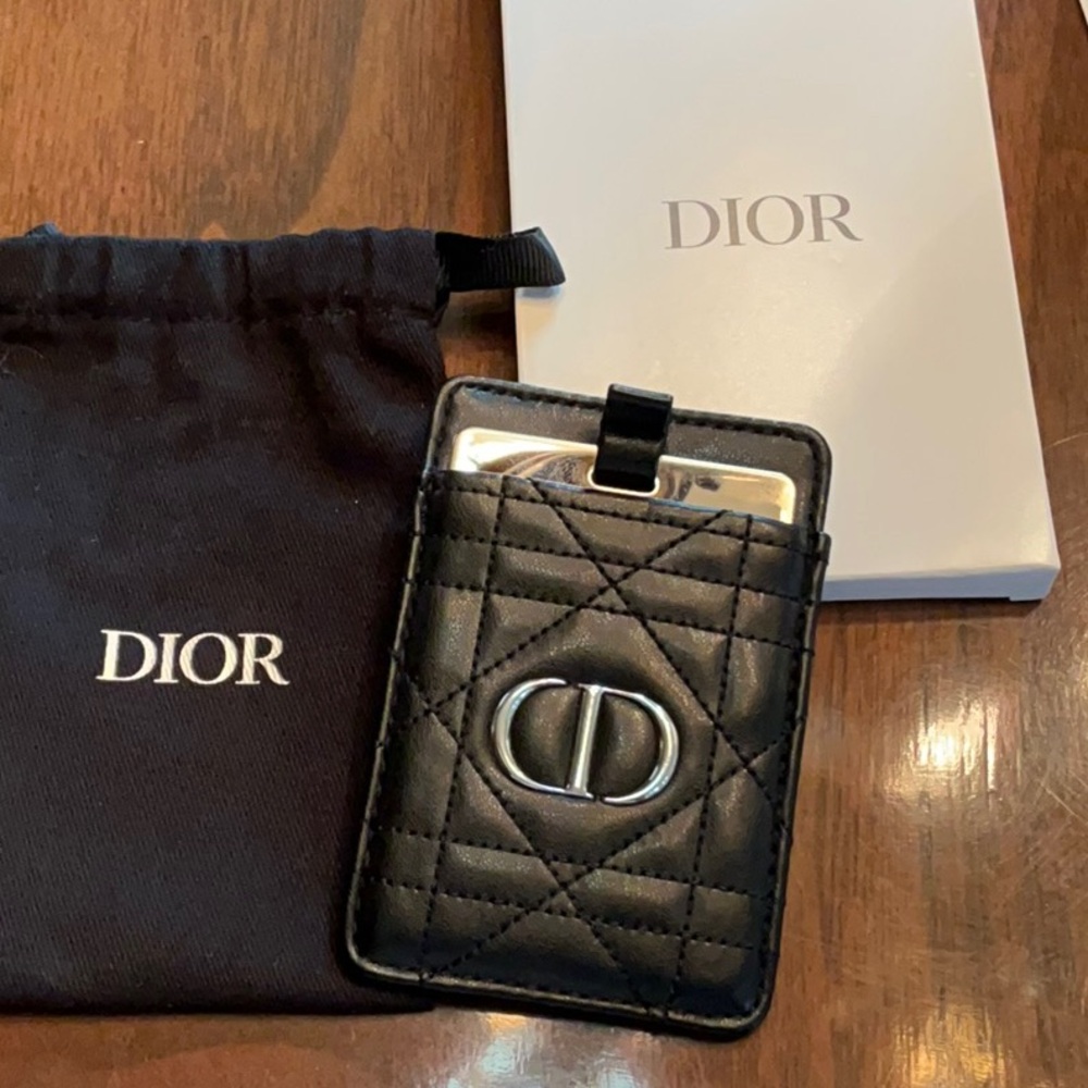 Dior Quilted Phone Mirror and Quilted Pouch New